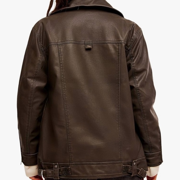 Free People Women's Buckle Up Vegan Leather Jacket - Picture 2 of 5
